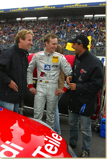 Emanuele Pirro, Peter Terting and Frank Biela (from left)