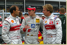 Frank Biela, Peter Terting and Emanuele Pirro (from left)