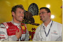 Tom Kristensen and Albert Deuring (Technical Director Audi Sport Team Abt Sportsline)