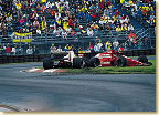 A collision caused by Michele Alboreto in his Arrows forced Emanuele to give up the race.