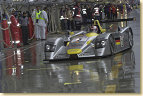 The first half of the race was characterised by torrential rain. This image shows Rinaldo Capello in the Infineon Audi R8 (#2)