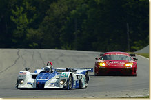 The #20 Dyson Racing Lola-MG of Andy Wallace and Chris Dyson won the LMP 675 class and finished second overall