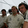 Eric Bernard, Wayne Taylor and Jeff Hazell keep watch on the qualifying session