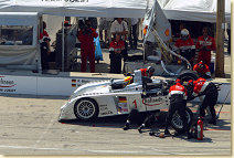 The Infineon Team Joest Audi R8 fell out of contention due to a broken starter