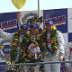 The Le Mans winners 2002: Emanuele Pirro, Tom Kristensen and Frank Biela