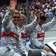 Tom Kristensen, Frank Biela and Emanuele Pirro during the drivers´ parade