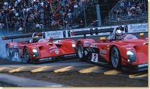 In the opening laps the #2 Panoz with O'Connell was in front of the #2 Panoz