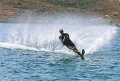 Emanuele Pirro water skiing