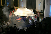The Audi drivers unveilling the car