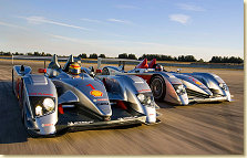 The two Audi R10 cars at the "Sebring Winter Test"