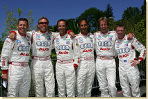 Team ADT Champion Racing´s drivers - Tom Kristensen, JJ Lehto, Marco Werner & Emanuele Pirro, Frank Biela, Allan McNish