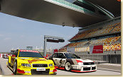 Audi A4 DTM and Audi 90 IMSA-GTO at the Formula 1 circuit at