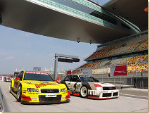 Audi A4 DTM and Audi 90 IMSA-GTO at the Formula 1 circuit at